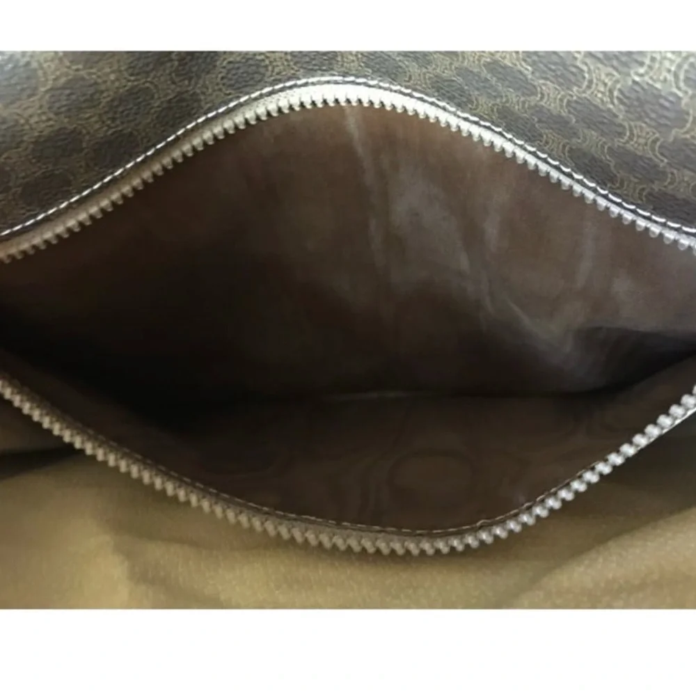 Authentic CELINE Brown Leather Large Clutch Bag - Picture 10 of 11